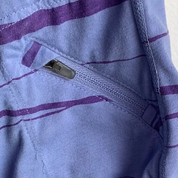 Nike Purple Striped Hooded Half Sleeve Tee - Picture 8 of 8